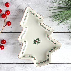 Formalities By Baum Bros. Holly Collection Tree Dish